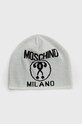 Čepice Moschino vlna šedá M5146.60016