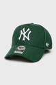 47 brand - Czapka MLB New York Yankees zielony B.MVPSP17WBP.DG