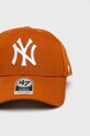 Accesorii 47brand șapcă MLB New York Yankees B.MVPSP17WBP.BO portocaliu