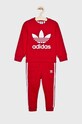 adidas Originals - Detská tepláková súprava 104-128 cm ED7729 červená ED7729