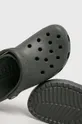 gray Crocs sliders