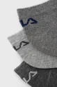 Ponožky Fila 3-pak sivá