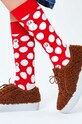 Happy Socks - Sokne visoke čarape crvena BDS01.4300.M