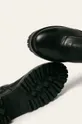 čierna Love Moschino - Kožené členkové topánky