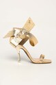 Patrizia Pepe - Bőr szandál tűsarok arany 2V9252.A3LT