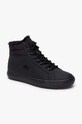 Lacoste - Kožené kotníkové boty Straight Set Thermo textilní černá 738CFA000502H