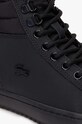 Lacoste - Kožené kotníkové boty Straight Set Thermo černá 738CFA000502H