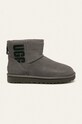 UGG - Bocanci de piele Classic Mini Ugg Rubber Logo izolat gri 1108231