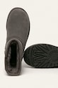 UGG - Bocanci de piele Classic Mini Ugg Rubber Logo gri 1108231