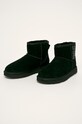 UGG - Śniegowce skórzane Classic Mini Ugg Rubber Logo 1108231 czarny AW20
