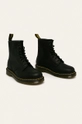 leather biker boots black