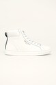 Roberto Cavalli Sport - Ghete de piele plată alb JYX27Y.FT038