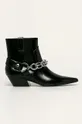 čierna Calvin Klein - Kožené kovbojské topánky Dámsky