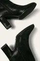 čierna Tamaris - Kožené členkové topánky