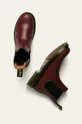 burgundské Dr Martens - Kožená obuv