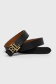 Lauren Ralph Lauren - Kožni remen crna 412754803001
