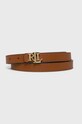 Kožený pásek Lauren Ralph Lauren hnědá 412754799002