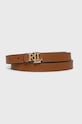 Kožený pásek Lauren Ralph Lauren hnědá 412754799002