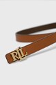 Kožený pásek Lauren Ralph Lauren 412754799002 hnědá AW19