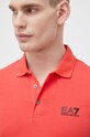 EA7 Emporio Armani polo z elastanem pomarańczowy PJM5Z.8NPF04