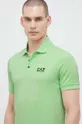 zielony EA7 Emporio Armani polo