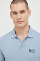 EA7 Emporio Armani - Polo PJM5Z.8NPF04 z elastanem niebieski PJM5Z.8NPF04