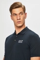 tmavomodrá EA7 Emporio Armani - Pánske polo tričko