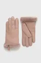 ružová Semišové rukavice UGG Dámsky