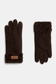 Semišové rukavice UGG semišová kůže hnědá 17369