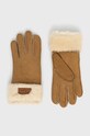 UGG guanti in camoscio pelle scamosciata marrone 17369