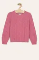 ružová Tommy Hilfiger - Detský sveter 116-176 cm Dievčenský