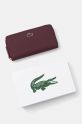 Lacoste portofel NF2900PO burgundia