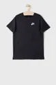чёрный Nike Kids - Детская футболка 122-170 см. Для мальчиков