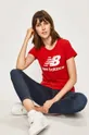 New Balance - T-shirt WT91546REP czerwony