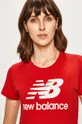 czerwony New Balance - T-shirt WT91546REP