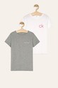 Calvin Klein Underwear - Detské tričko 128-176 cm (2 pak) bavlna sivá G80G800281