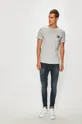 Tommy Jeans - Pánske tričko sivá