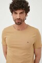 Μπλουζάκι Tommy Hilfiger μπεζ MW0MW10800