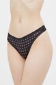 Calvin Klein Underwear stringi dzianina czarny 000QD3763E