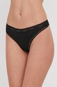Calvin Klein Underwear Stringi dzianina czarny 000QD3763E
