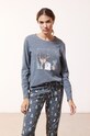 Etam - Komplet piżamowy 3-częściowy ODEON 652311302 granatowy AW20