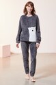 Etam - Bluza piżamowa OXFORD szary 652317104