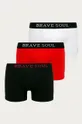 czarny Brave Soul - Bokserki (3-pack) Męski