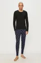 Polo Ralph Lauren - Hosszú ujjú pizsama fekete