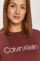 burgundské Calvin Klein - Bavlnená mikina