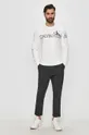 Calvin Klein Jeans - Pamut melegítőfelső fehér