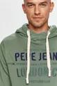 зелёный Pepe Jeans - Хлопковая кофта Neville