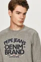 серый Pepe Jeans - Хлопковая кофта Harrison