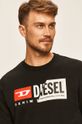 czarny Diesel - Bluza Męski