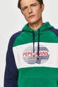 Pepe Jeans - Hanorac de bumbac Silos verde PM581636.664